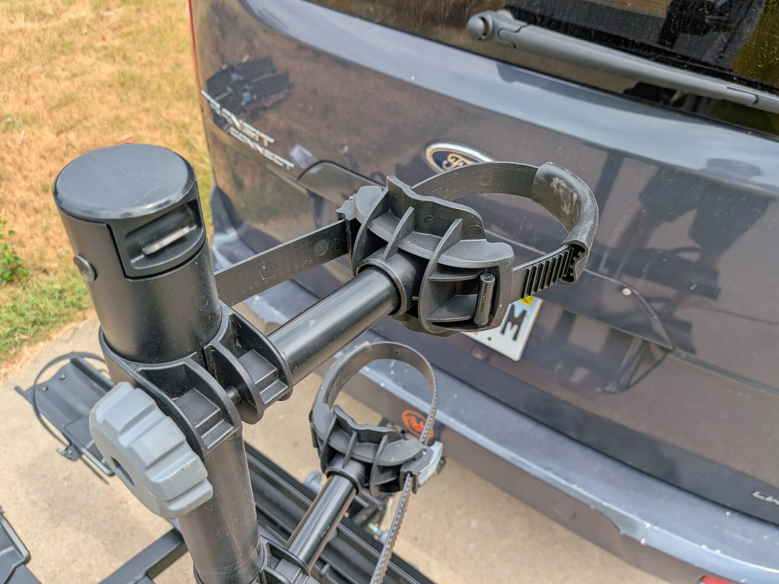 Yakima OnRamp LX frame clamp attached to the seat tube of an ebike