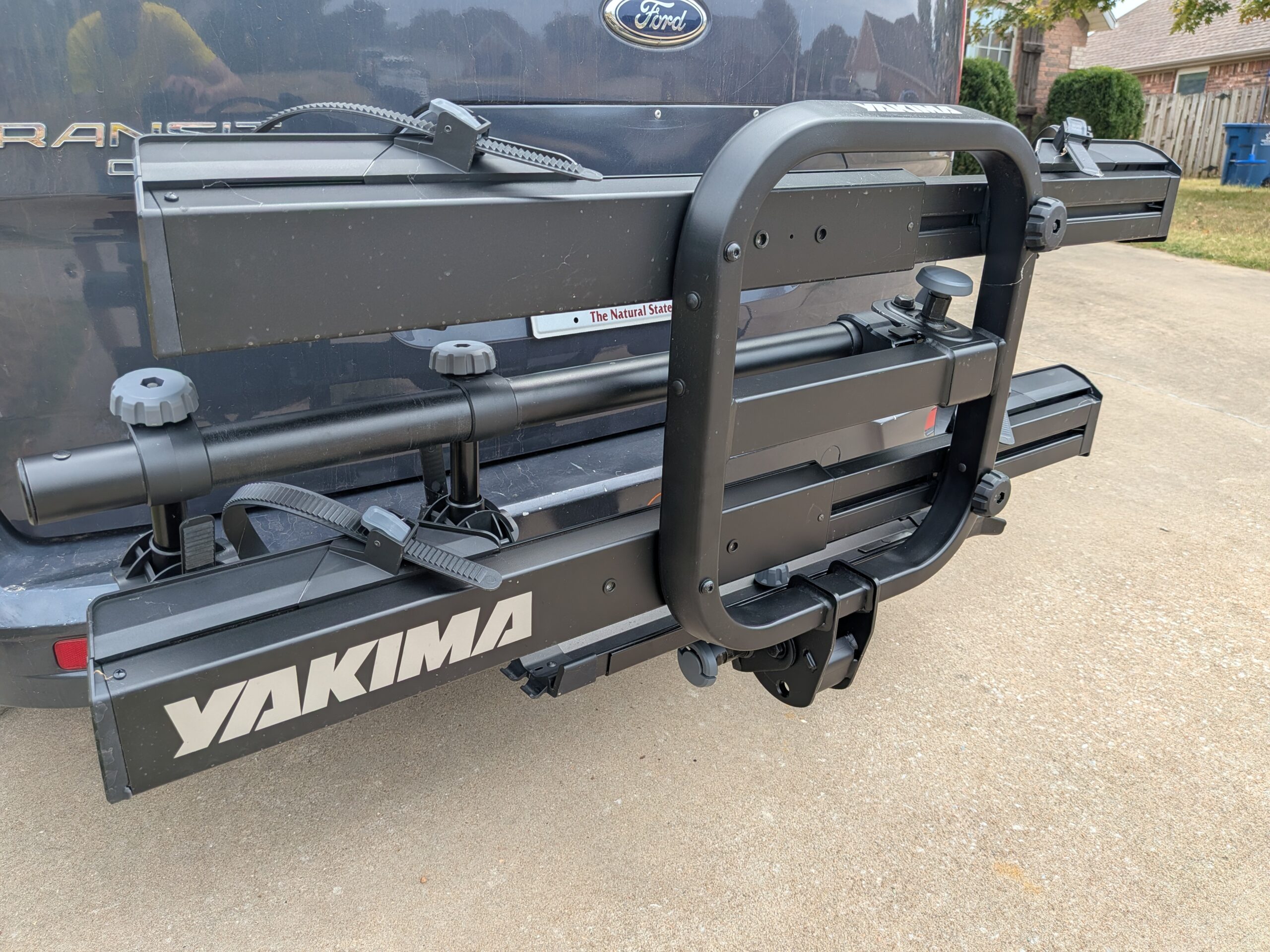 Yakima OnRamp LX hitch bike rack mounted on a vehicle