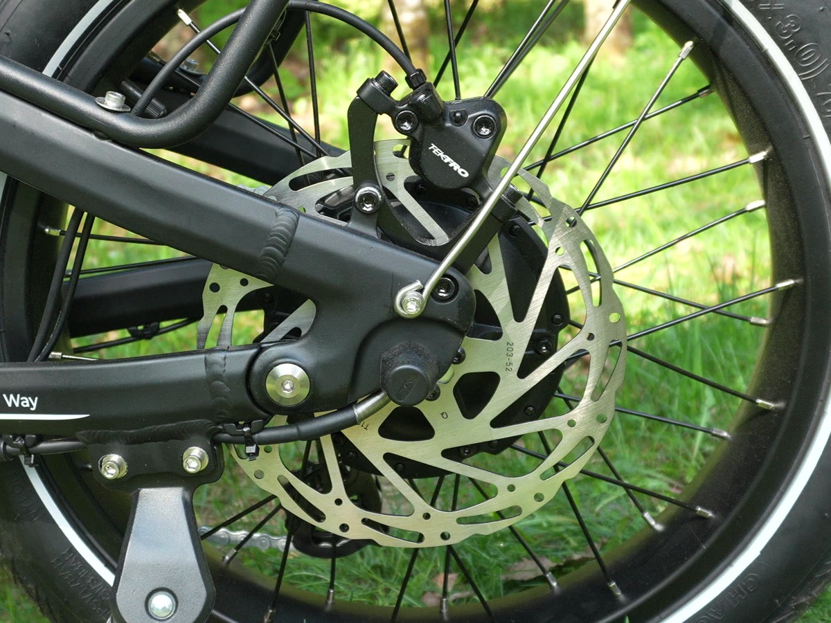Engwe L20 3.0 203mm rear rotor and Tektro hydraulic caliper