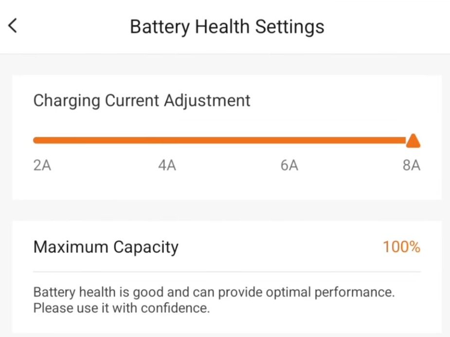 Battery Charger Settings in the Engwe App