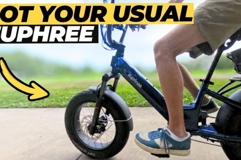 Euphree Cosmic Jay utility ebike in Royal Blue