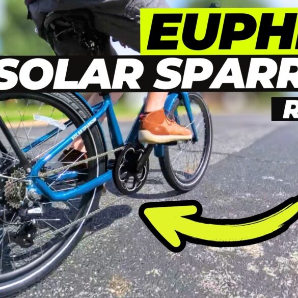 Euphree Solar Sparrow chain drive ebike in Riviera Blue