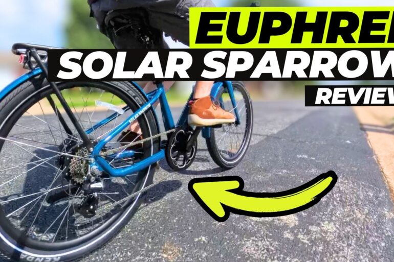 Euphree Solar Sparrow chain drive ebike in Riviera Blue