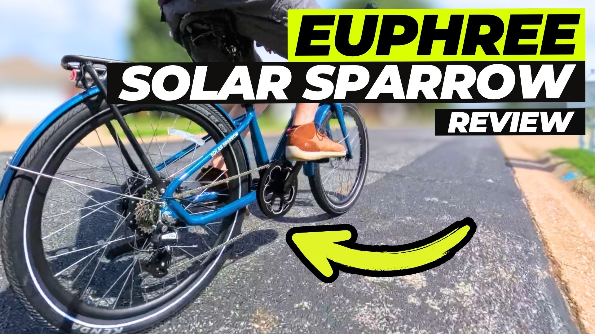 Euphree Solar Sparrow chain drive ebike in Riviera Blue