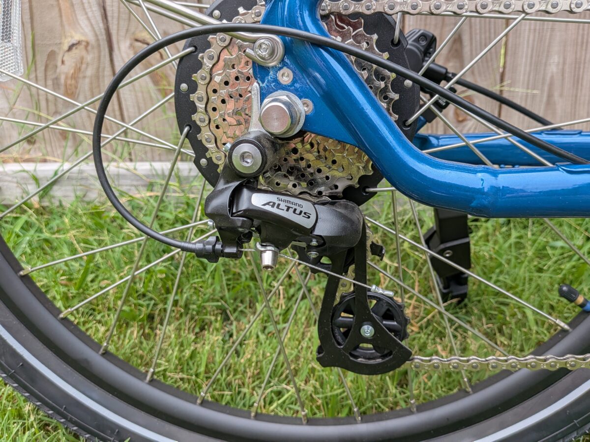 Shimano Altus rear derailleur on the Euphree Solar Sparrow
