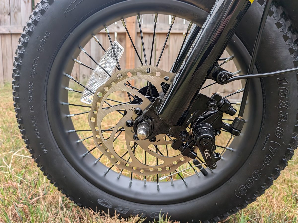 Gotrax Ranger 16 front mechanical disc brake with 160mm rotor