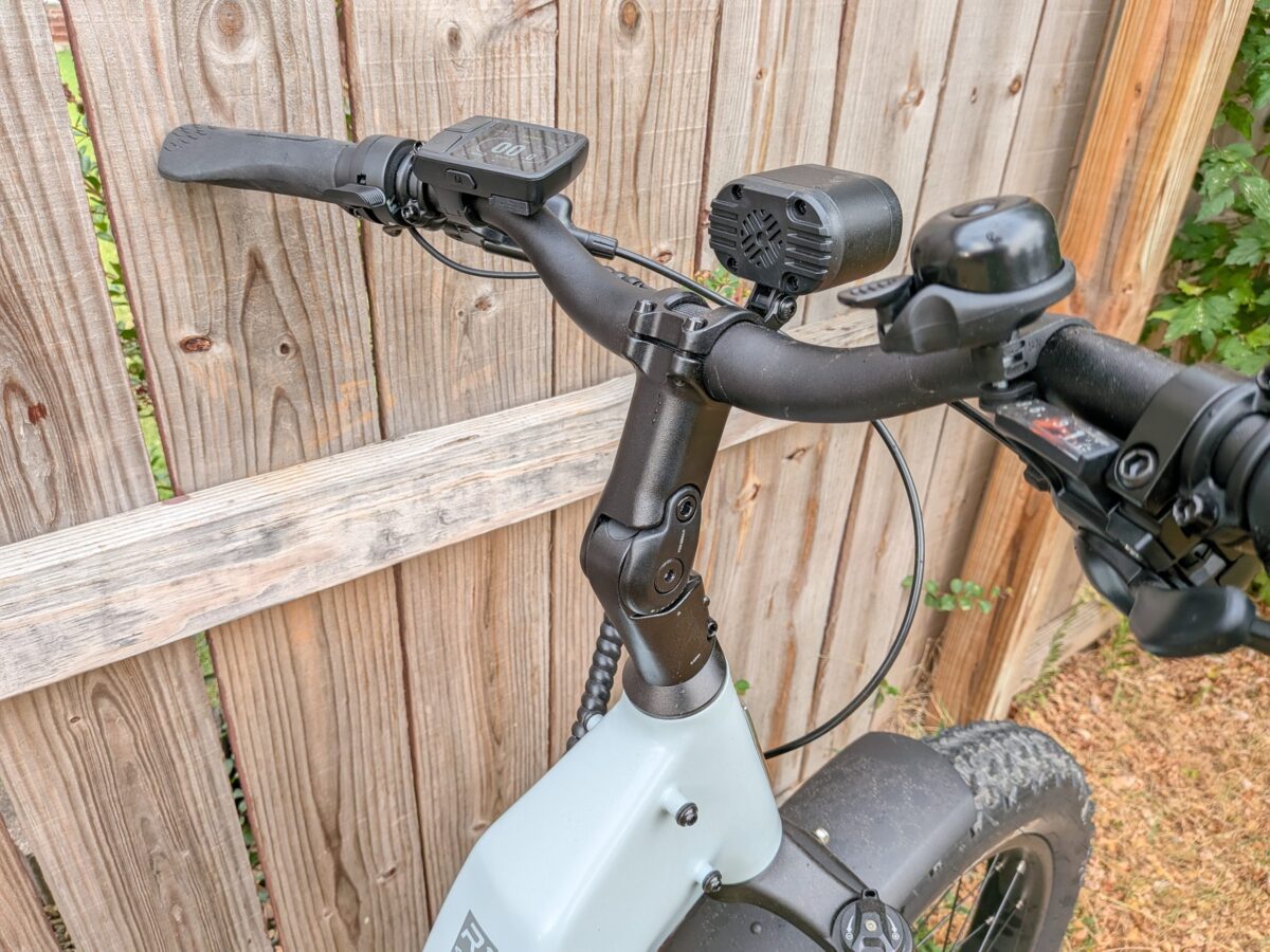 Vorsa FT adjustable stem, headlight, and bell