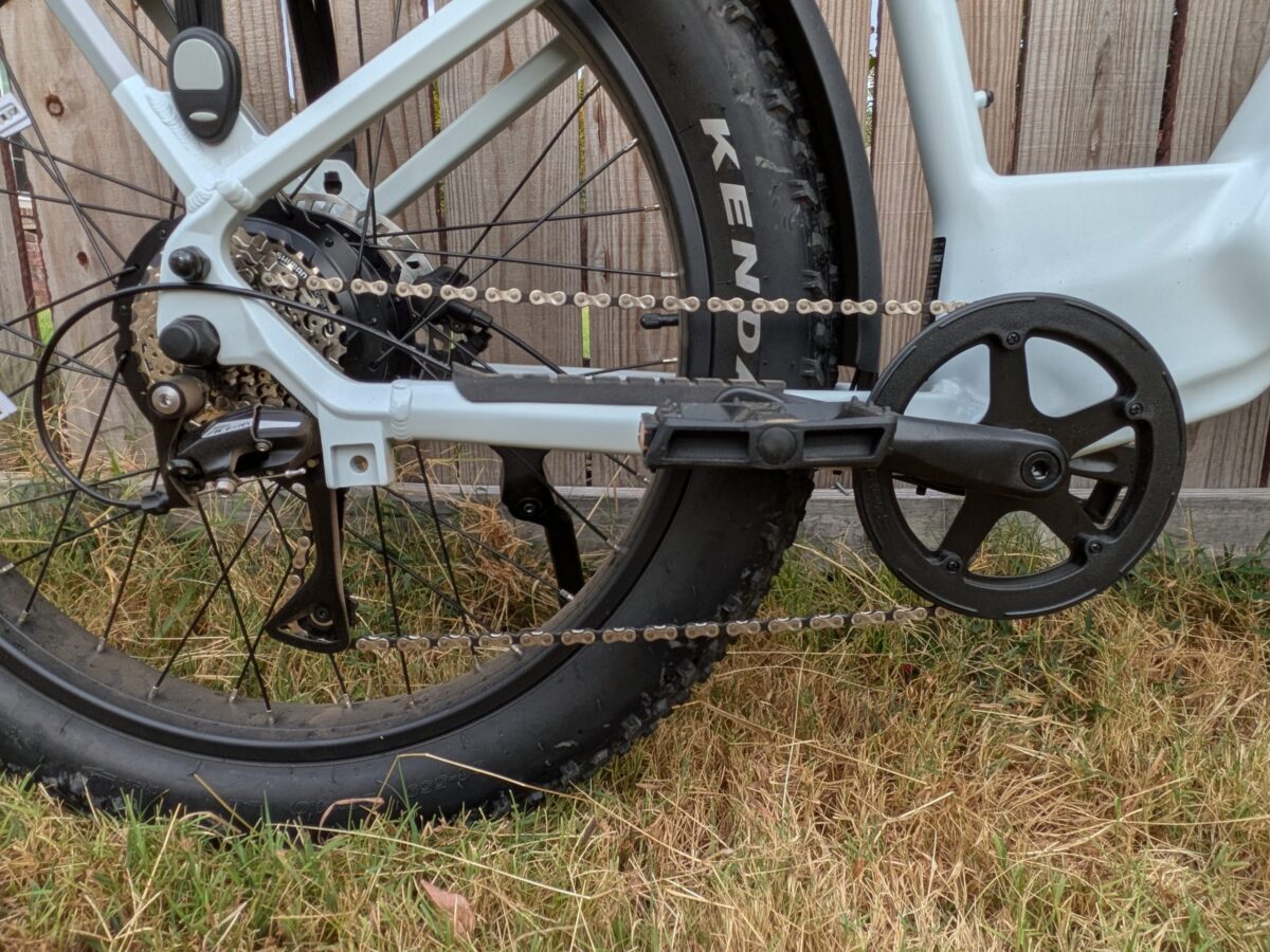 Vorsa FT drivetrain with chain guard and 8-speed cassette