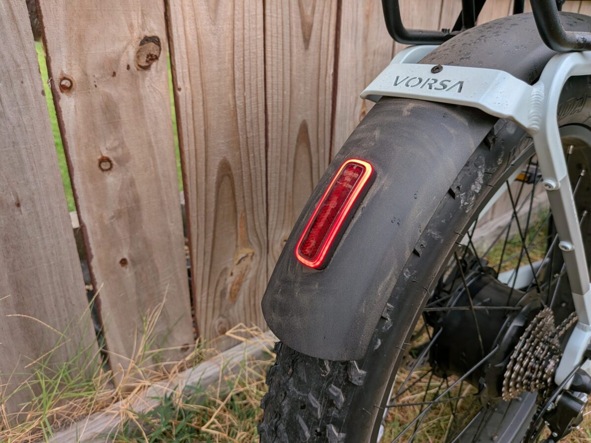 Vorsa FT tail light integrated into the rear fender