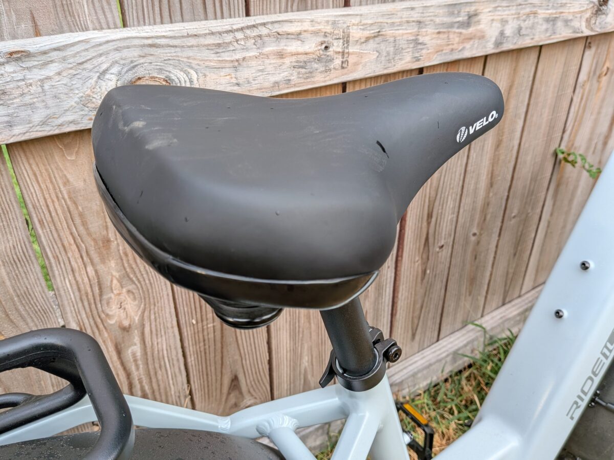 Velo saddle on the Ride1Up Vorsa FT