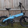 Side profile of the Lectric XP Lite 3 folding ebike in Blue Mist