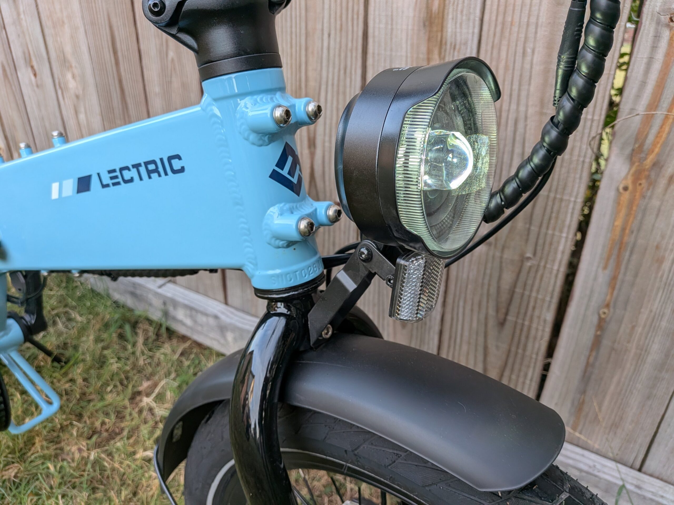 Lectric XP Lite 3 headlight and front rack mounts