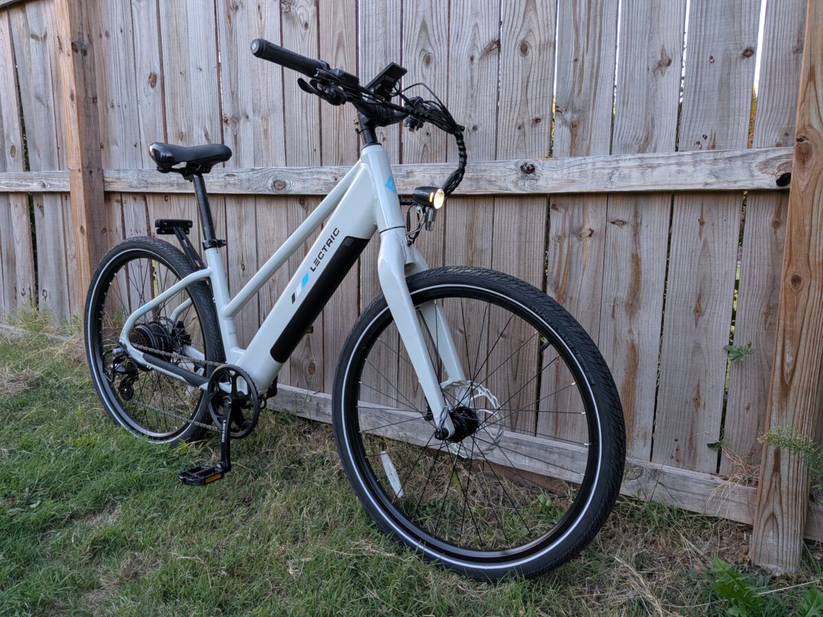 Front three-quarter view of the Lectric XPress Lite
