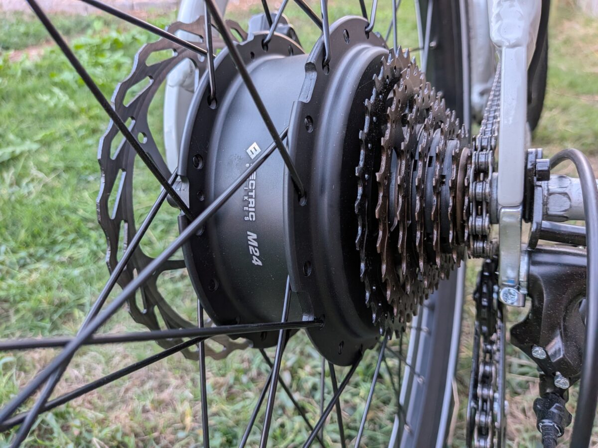 Stealth M24 500W rear hub motor on the Lectric XPress Lite